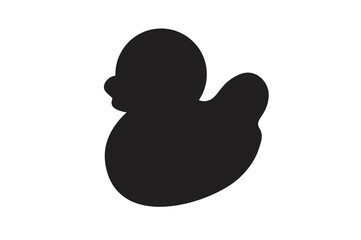 duck silhouette vector illustration isolated on white background