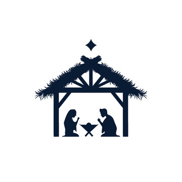 recommend clip art: Blue Religious Nativity Scene Jesus is Born in a Manger Transparent 