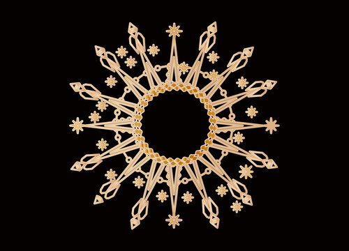 strahlender goldener Stern als Rahmen