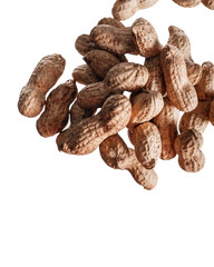 peanuts in shell on isolated background
