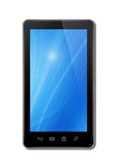 3D mobile phone, pda isolated on transparent background
