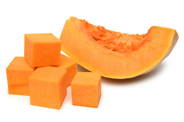 Fresh pumpkin pieces