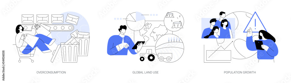 Poster global environmental data abstract concept vector illustrations.