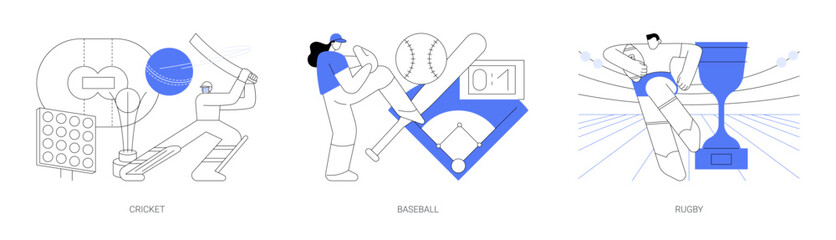 Team sport abstract concept vector illustrations. © Visual Generation