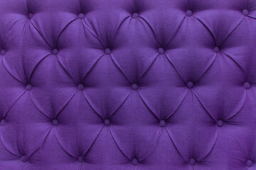 Purple leather upholstery sofa pattern button design furniture style decor texture background decoration vintage abstract