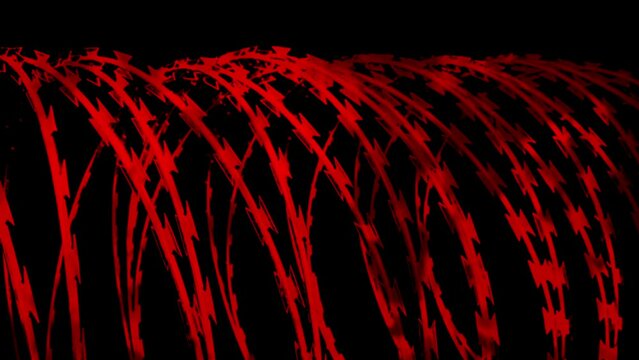 Razor Wire In Red Fire Composite