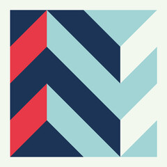 Geometry minimalistic artwork poster with simple shapes and figures. Christmas coolers artwork. Design for banner, flyers, print, poster, wallpaper, fabric. Abstract geometrical illustration. 