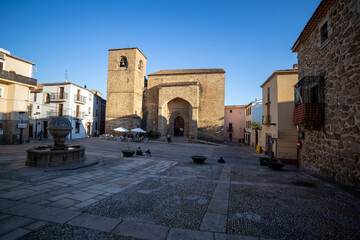 Obraz premium Iglesia gótica de San Nicolás de Plasencia. Cáceres, Extremadura, España.