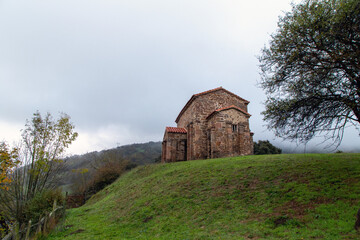 Fototapeta na wymiar Iglesia prerrománica de Santa Cristina de Lena (siglo IX). Pola de Lena, Asturias, España.
