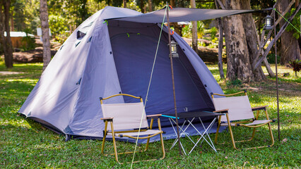  camping tent to relax in the forest for rest 