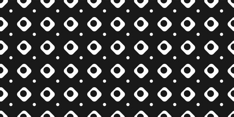 White polka dot on a black background. Print and interior decoration, polka dot texture.