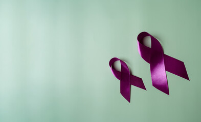 purple ribbons, Alzheimer's disease, Pancreatic cancer, Epilepsy awareness, world cancer day on...