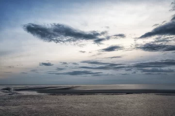Fotobehang Shoreline of Ameland Island, with view over the wadden sea © atosan