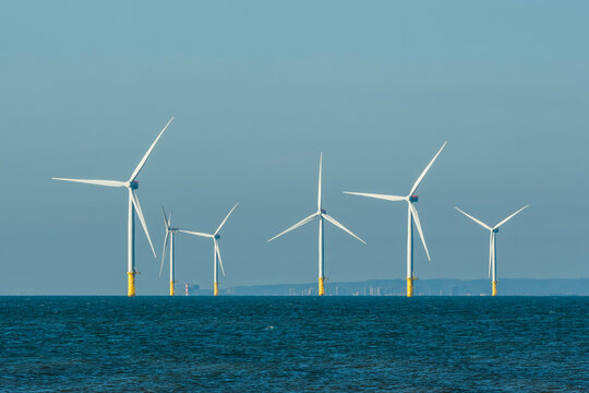 View of the Offshore wind power systems off the western coast of Taiwan.
Offshore wind power systems in Taiwan.