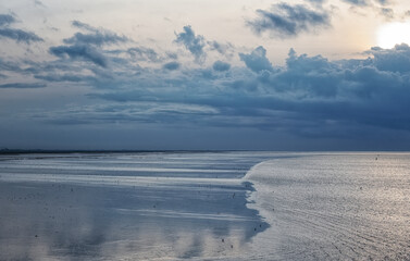 View on the Wadden sea, mudflats galore.