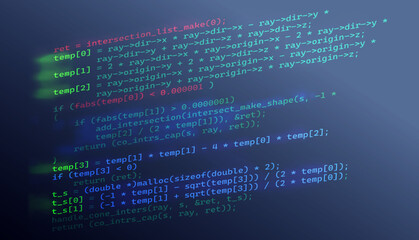 Programming console with dark background. Coding vector Illustration