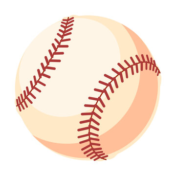 Creative colorful balls flat illustration. Cartoon baseball ball isolated vector illustration. Sport game equipment concept