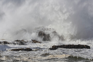 Stormy wave splash