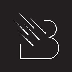 B Letter Logo Vector Meteor