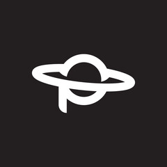 P Planet Logo Vector