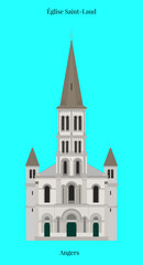Obraz premium Église Saint-Laud, Angers