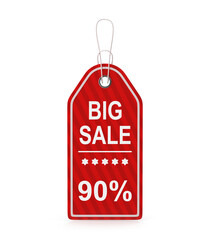 Big Sale Tag 90 Percent