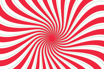 Flat Candy Cane Swirl Background
