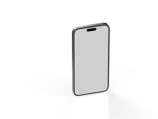 Smartphone frameless blank screen mockup