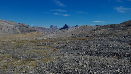 Landscape in the mountains at Mount Hector