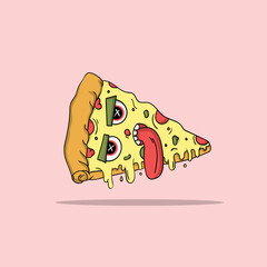 Pizza monster food cute