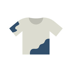 Dirt shirt icon. Stains on t-shirt. Stain removal glyph icon, laundry.