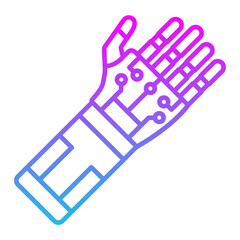 Bionic Arm Line Gradient Icon