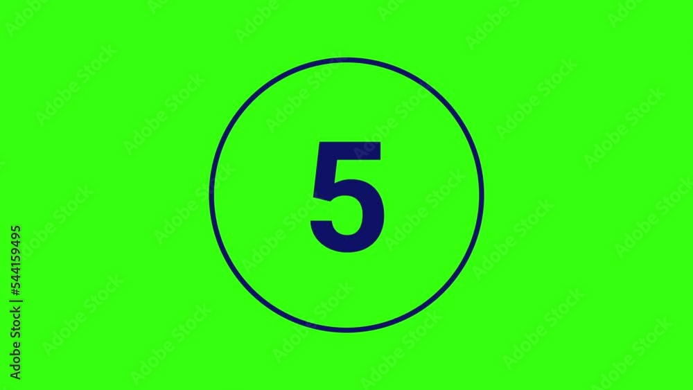 Poster stylish 10 seconds navy color countdown timer on green screen. circle shaped smooth animated indicat