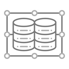 Data Greyscale Line Icon