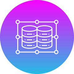 Data Gradient Circle Line Inverted Icon