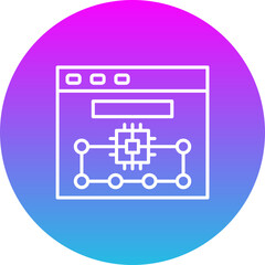 Website Gradient Circle Line Inverted Icon