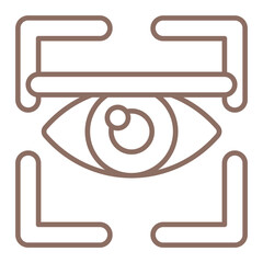 Eye Scanner Multicolor Line Icon