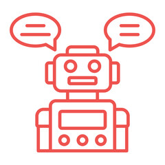 Chatbot Multicolor Line Icon