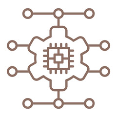 Obraz premium Artificial Intelligence Multicolor Line Icon