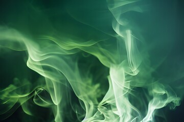 Wispy green smoke with an eerie green glow. 