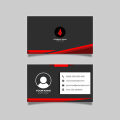 red and black Professional creative business card template design