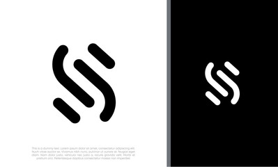 Initials S logo design. Initial Letter Logo.	
