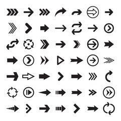 Arrow icons. Simple directional pictogram arrows.