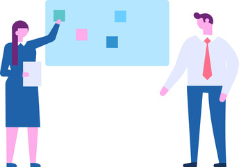 business tiny people in flat style