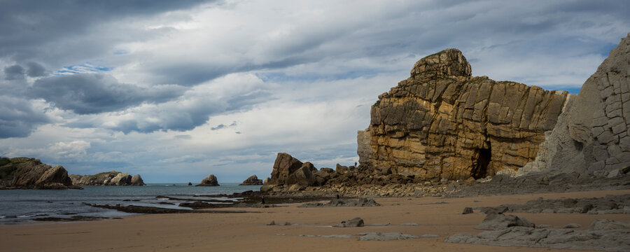 Portio beach in Costa Quebrada, Cantabria, Spain