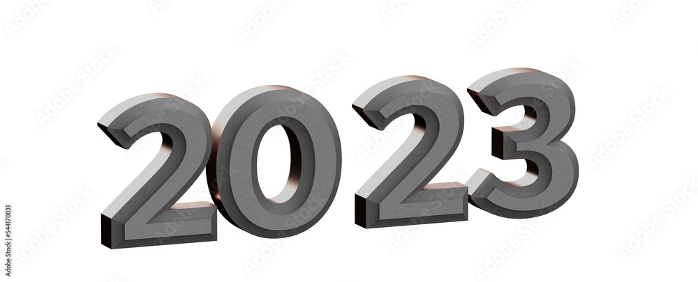 Poster Typography design of 2023 with 3d style design