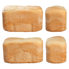 Homemade bread isolated on transparent background