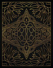 Golden abstract luxury style seamless pattern design