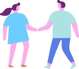 Tiny people family flat style