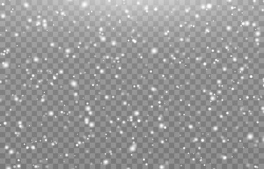 Vector magical snow. white snow png. Magic glow, light effect.New Year. Snow. Christmas background.